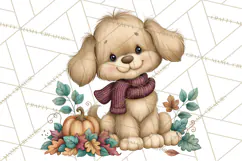 Autumn Village Clipart PNG, Cozy Fall Cottage Town Product Image 4