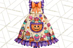 Bright Halloween Kitchen Clipart PNG, Spooky Aprons Mixers Product Image 4