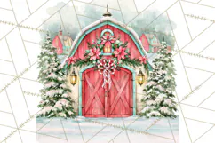 Merry And Bright Christmas Watercolor PNG Product Image 4