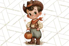 Atomic Age Halloween Clipart PNG, Retro 1950's Fall Decor Product Image 4