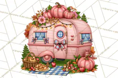 Halloween Camper Clipart PNG Vintage Camping Designs Product Image 3