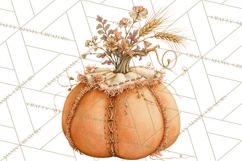Frayed Fall Ghosts PNG Cozy Autumn Ghost Clipart Product Image 4
