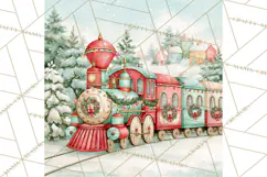 Merry And Bright Christmas Watercolor PNG Product Image 3