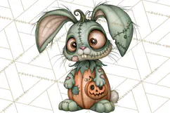 Cute Zombie Bunnies PNG Clipart, Halloween Animals Product Image 3