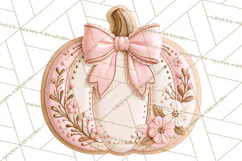 Pink Autumn Cookies Clipart PNG Product Image 3