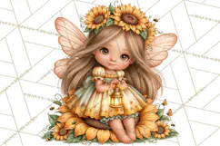 Sunflower Fairy World PNG, Fall Fairies Product Image 3