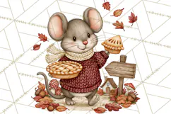 Sweater Weather Woodland Animals PNG Product Image 5