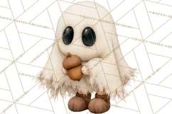 Frayed Fall Ghosts PNG Cozy Autumn Ghost Clipart Product Image 5