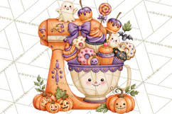 Bright Halloween Kitchen Clipart PNG, Spooky Aprons Mixers Product Image 5