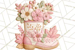 Pink Autumn Cookies Clipart PNG Product Image 5