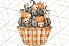 Halloween Cupcake Clipart PNG, Halloween Sweet Treats Product Image 5