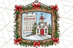 Christmas School Clipart PNG, Teacher Classroom Holiday Png Product Image 4