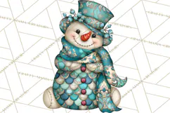 Whimsical Christmas Snowman Clipart PNG Product Image 5