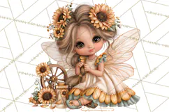 Sunflower Fairy World PNG, Fall Fairies Product Image 5