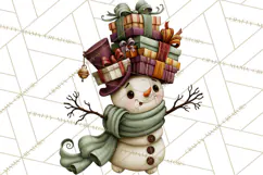 Vintage Christmas Clipart PNG, Christmas Retro Characters Product Image 4