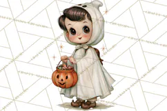 Atomic Age Halloween Clipart PNG, Retro 1950's Fall Decor Product Image 5