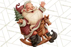 Vintage Christmas Clipart PNG, Christmas Retro Characters Product Image 5