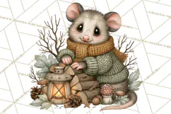 Sweater Weather Woodland Animals PNG Product Image 2