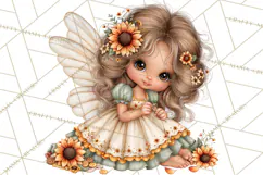 Sunflower Fairy World PNG, Fall Fairies Product Image 2