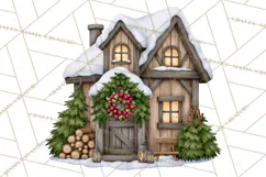 Christmas Tree Farm PNG Clipart, Santa & Elf Characters Product Image 2