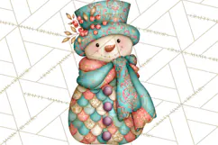 Whimsical Christmas Snowman Clipart PNG Product Image 3