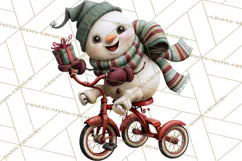 Vintage Christmas Clipart PNG, Christmas Retro Characters Product Image 2