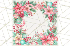 Merry And Bright Christmas Watercolor PNG Product Image 3