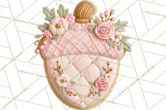 Pink Autumn Cookies Clipart PNG Product Image 3
