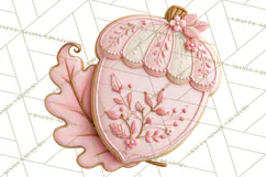 Pink Autumn Cookies Clipart PNG Product Image 4