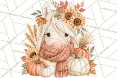 Fall Animals Clipart PNG, Autumn Floral Designs Product Image 4