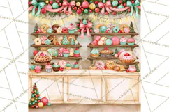 Merry And Bright Christmas Watercolor PNG Product Image 4