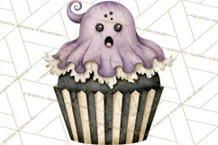 Halloween Monster Cupcake Clipart Png, Halloween Sweets Product Image 4