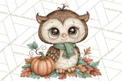 Autumn Village Clipart PNG, Cozy Fall Cottage Town Product Image 5