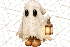 Frayed Fall Ghosts PNG Cozy Autumn Ghost Clipart Product Image 5