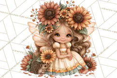 Sunflower Fairy World PNG, Fall Fairies Product Image 5