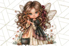 Midnight Halloween Fairy World PNG, Fall Fairies Product Image 5