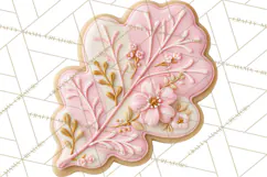 Pink Autumn Cookies Clipart PNG Product Image 5
