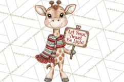 Christmas Animal Clipart PNG, Festive Animals Sign Clip Art Product Image 5