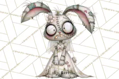 Cute Zombie Bunnies PNG Clipart, Halloween Animals Product Image 5