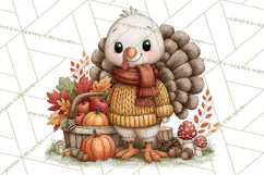 Sweater Weather Woodland Animals PNG Product Image 5