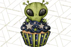 Halloween Monster Cupcake Clipart Png, Halloween Sweets Product Image 5