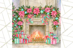 Merry And Bright Christmas Watercolor PNG Product Image 5