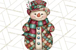 Whimsical Christmas Snowman Clipart PNG Product Image 5