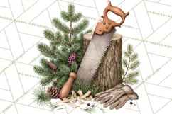 Christmas Tree Farm PNG Clipart, Santa & Elf Characters Product Image 5