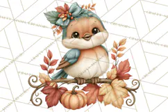 Autumn Village Clipart PNG, Cozy Fall Cottage Town Product Image 2