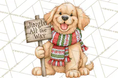 Christmas Animal Clipart PNG, Festive Animals Sign Clip Art Product Image 2