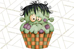 Halloween Monster Cupcake Clipart Png, Halloween Sweets Product Image 2