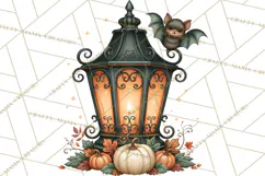 Halloween Village Clipart PNG, Spooky Cottage Town Product Image 3