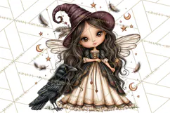 Midnight Halloween Fairy World PNG, Fall Fairies Product Image 3