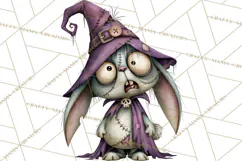 Cute Zombie Bunnies PNG Clipart, Halloween Animals Product Image 3
